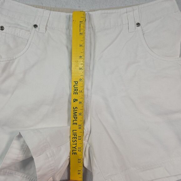 Woolrich Denim Shorts Women's Size 10 100% Cotton White 5 Pocket - Picture 5 of 7